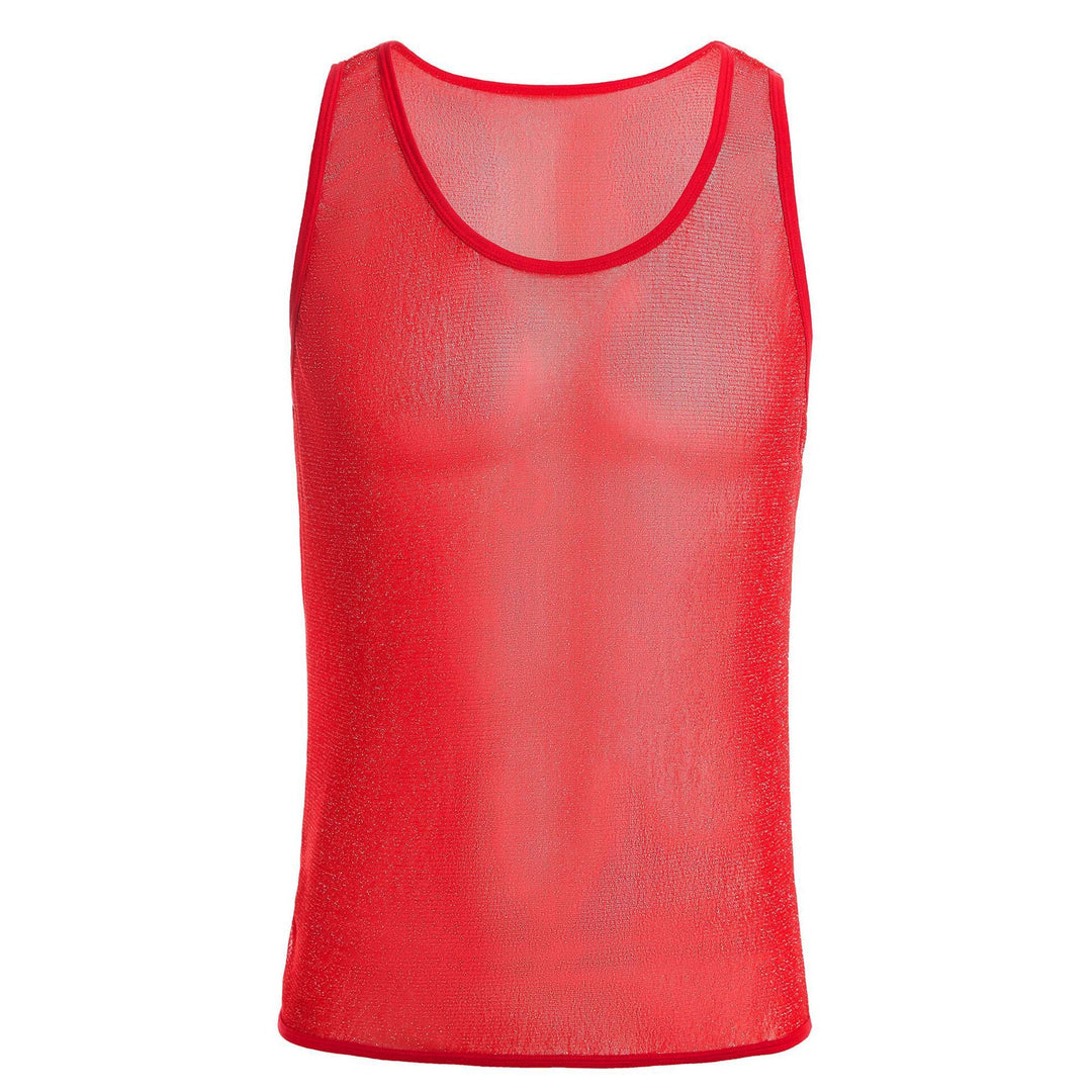 Herren Sportliches Netz-Tanktop