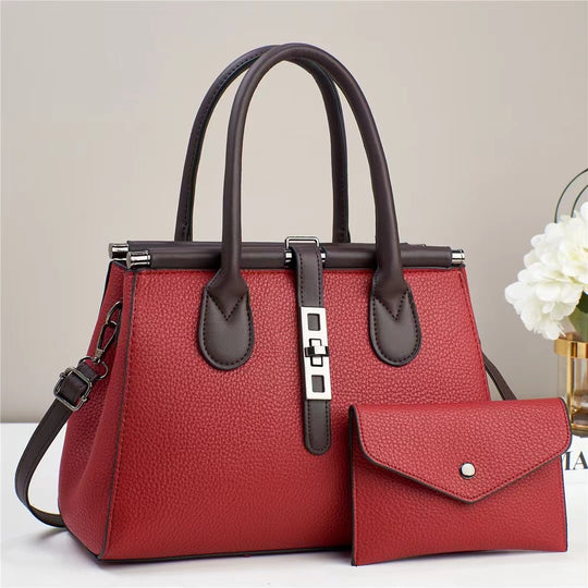 Damen Handtasche mit eleganten Akzenten und abnehmbarer Clutch Nord Taschen