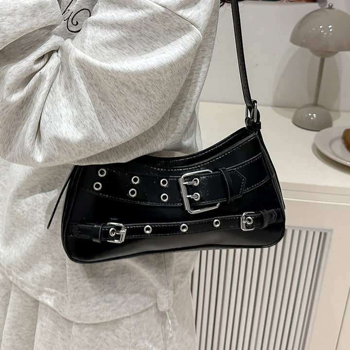 Damen Schultertasche mit elegantem Gurt- und Schnallenakzent Nord Taschen