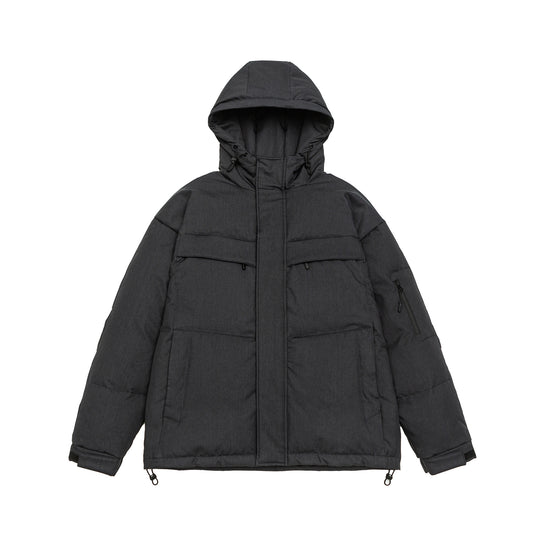 Herren Wattierte Winterparka mit Kapuze und Multitaschen Nord Taschen
