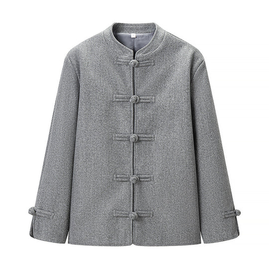 Damen Boxy Wollmix-Kurzjacke mit Knebelverschlüssen und Stehkragen Nord Taschen