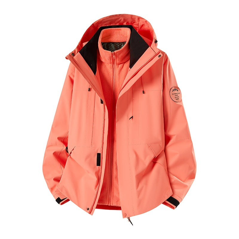 Herren Wetterfeste technische Softshell‑Trekkingjacke mit Kapuze und isolierendem Inneneinsatz Nord Taschen
