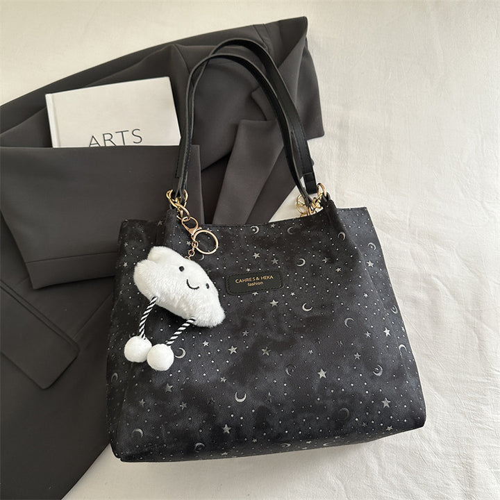 Damen modische Tote Bag mit verspieltem Anhänger Nord Taschen