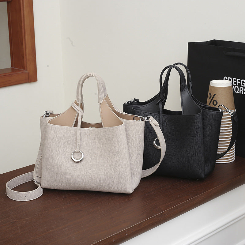 Damen elegante Handtasche mit modernem Lederdesign und verstellbarem Schulterriemen Nord Taschen