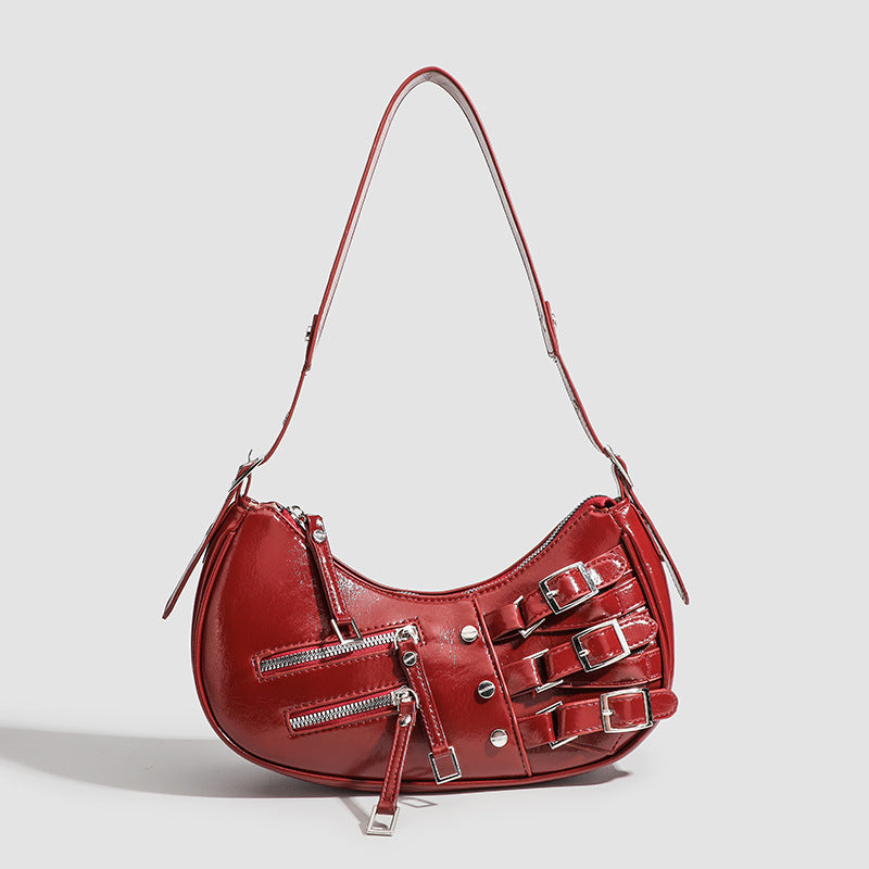 Damen Designer Umhängetasche mit stilvollen Schnallen und praktischen Reißverschlüssen Nord Taschen