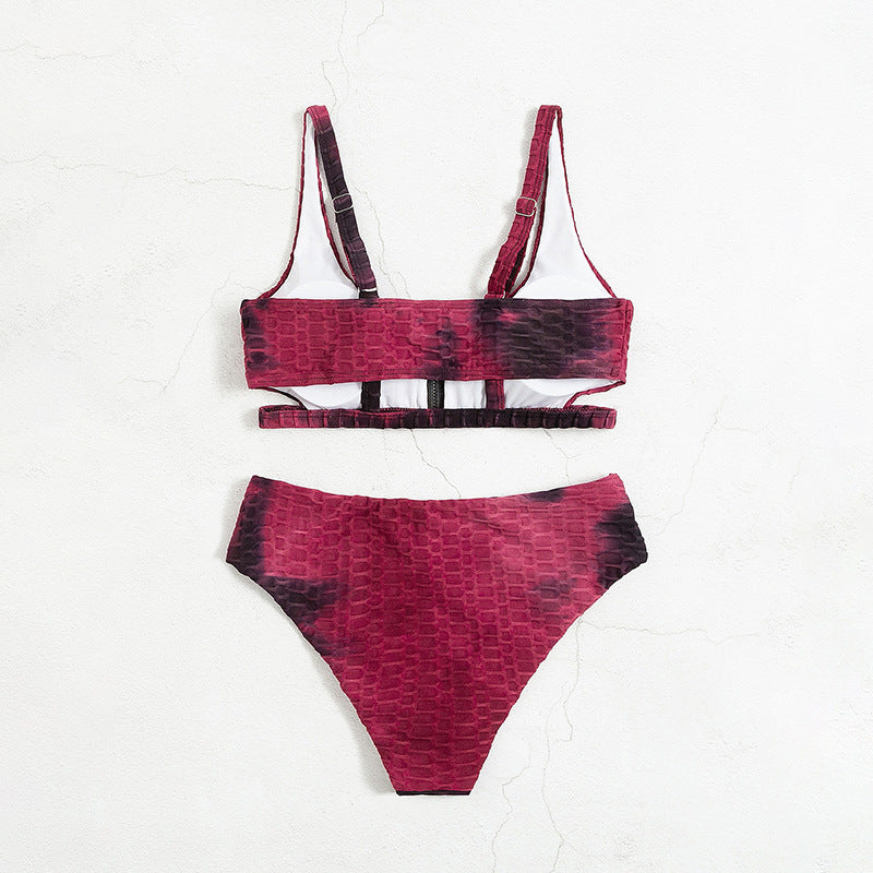 Damen Sportlicher Bikini mit innovativem Reißverschluss Nord Taschen