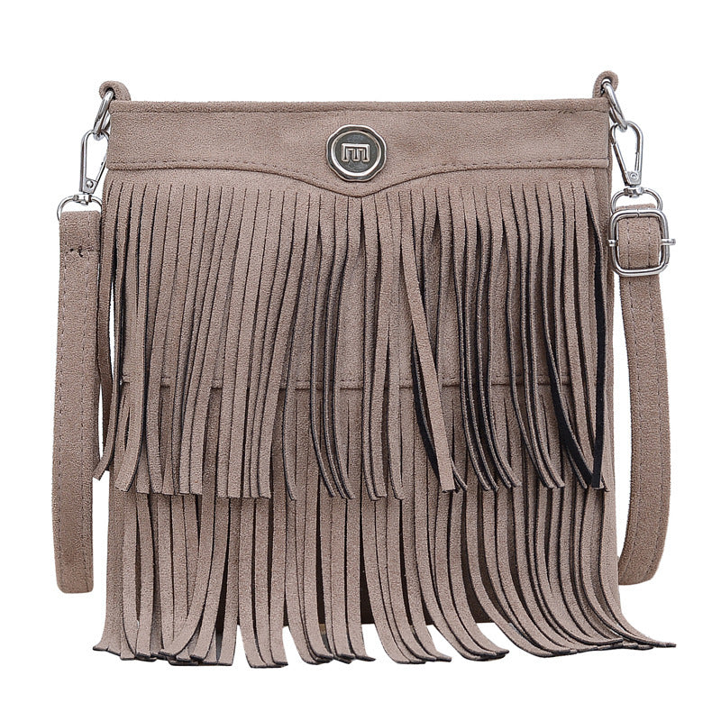 Damen Umhängetasche mit fransigen Details Nord Taschen