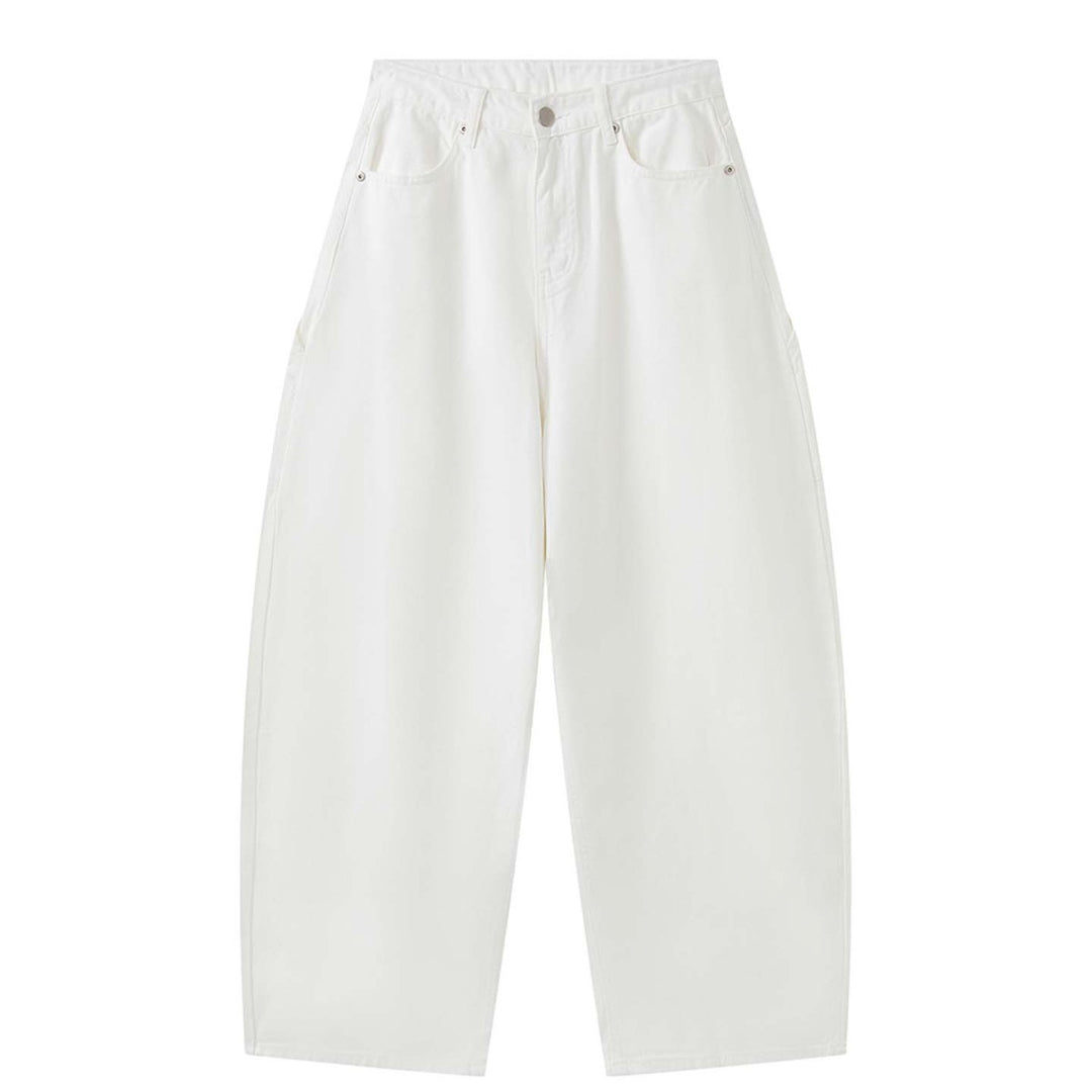 Damen Weite High‑Waist Utility-Cargohose mit Tiefer Schrittlinie Nord Taschen