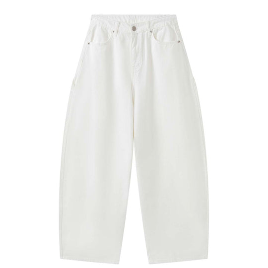 Damen Weite High‑Waist Utility-Cargohose mit Tiefer Schrittlinie Nord Taschen