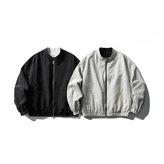 Unisex Leichte Oversize-Bomberjacke aus Strukturstoff mit Stehkragen und elastischem Saum Nord Taschen