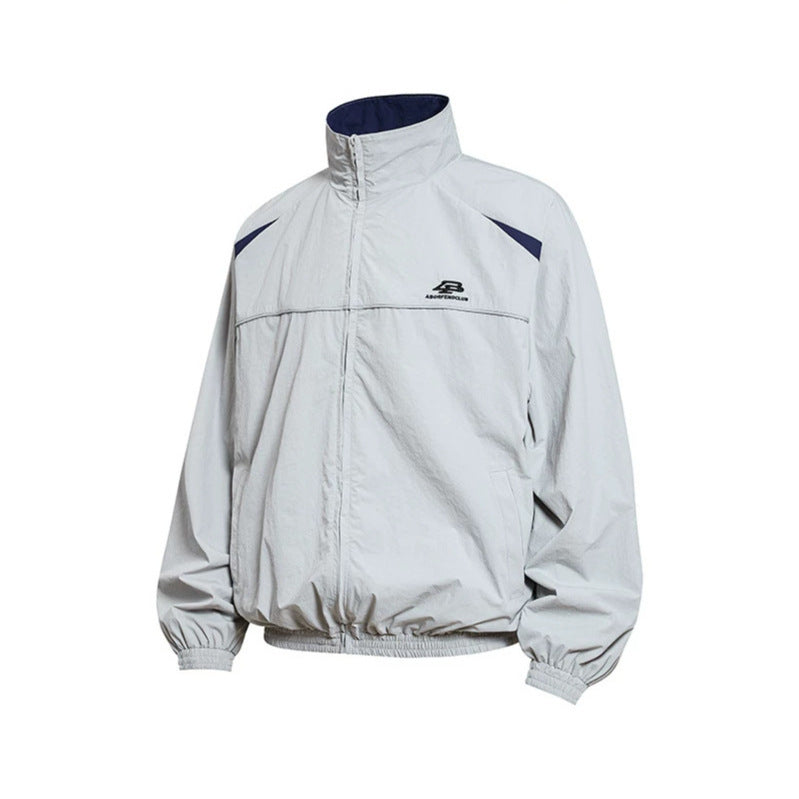 Herren Leichte Windbreakerjacke mit Stehkragen, elastischem Saum und Relaxed-Fit Nord Taschen
