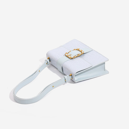 Damen Handtasche mit elegante Kroko-Optik und luxuriösem Kettenverschluss Nord Taschen