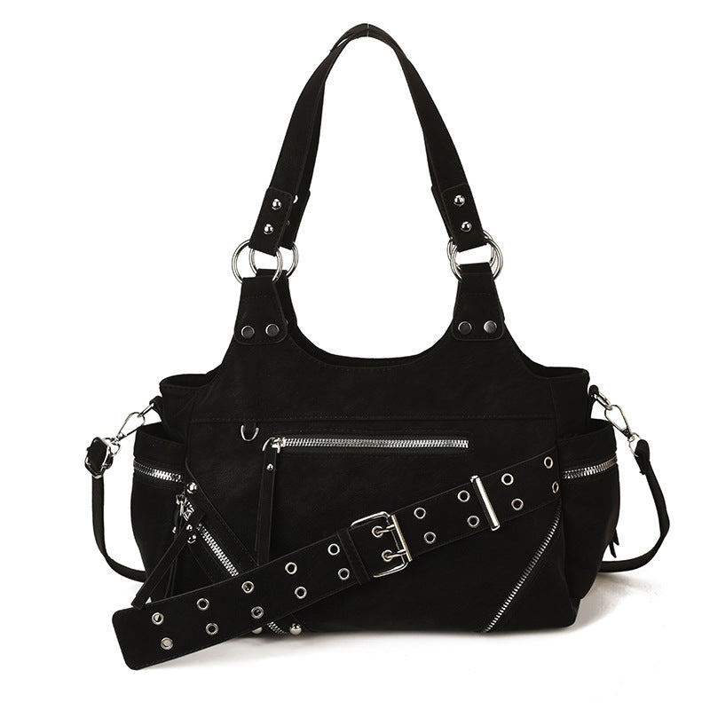 Damen Hobo-Tasche aus hochwertigem Veloursleder mit multifunktionalen Taschen Nord Taschen