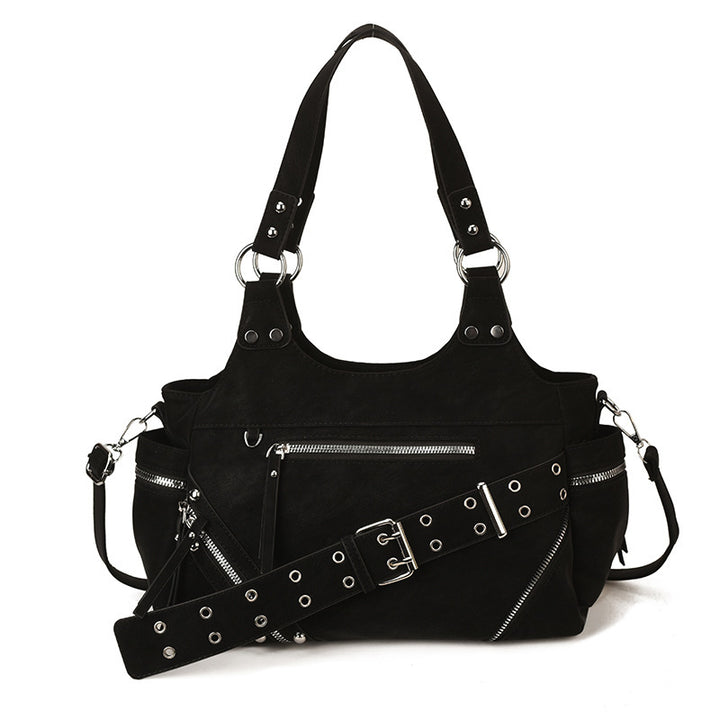 Damen Hobo-Tasche aus hochwertigem Veloursleder mit multifunktionalen Taschen Nord Taschen