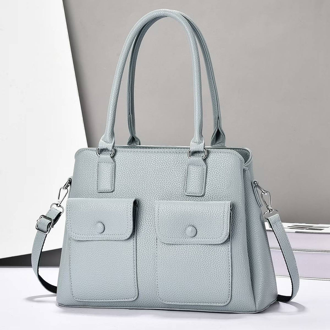 Damen elegante Handtasche mit doppeltem Taschenlayout Nord Taschen