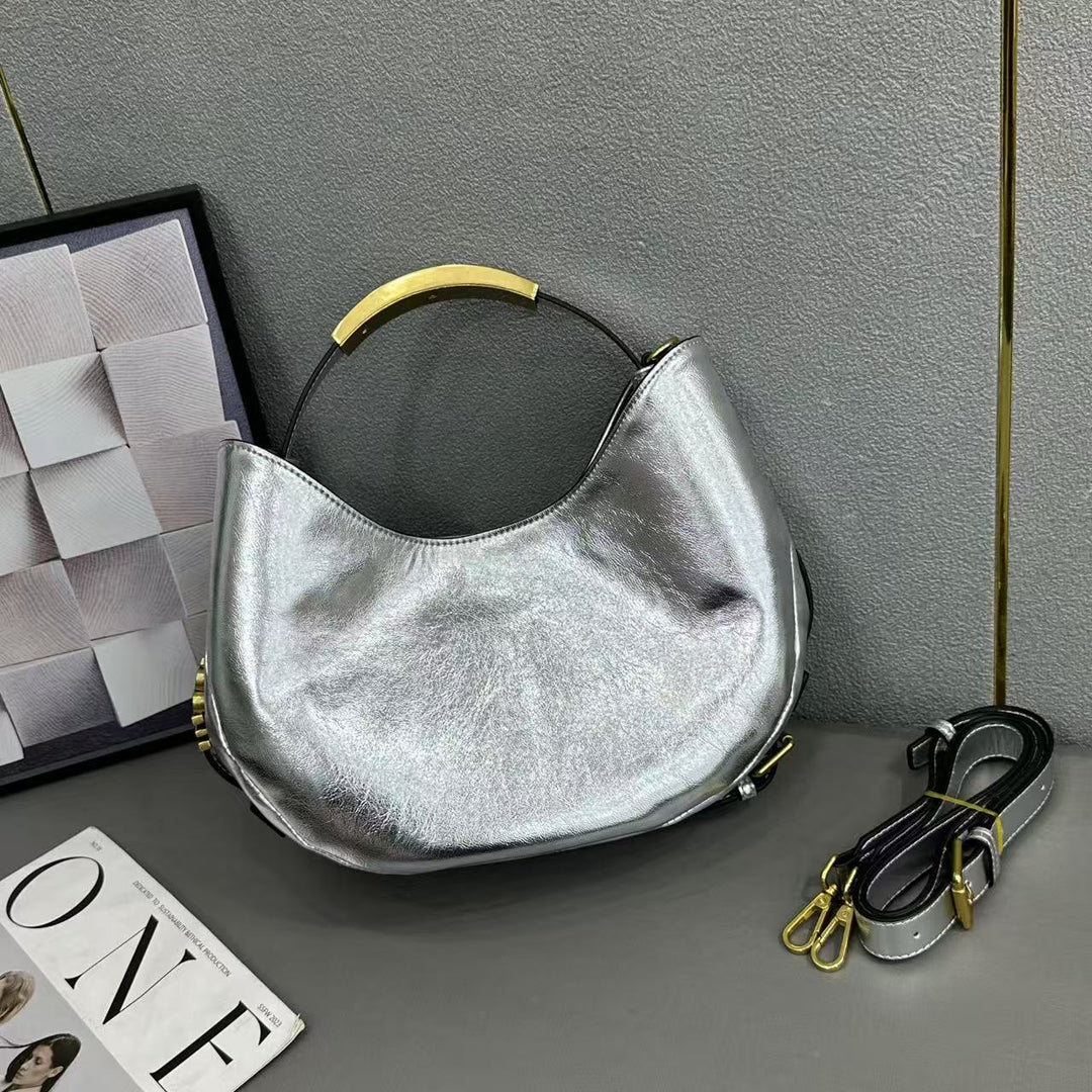 Damen Handtasche mit elegantem Goldgriff Nord Taschen
