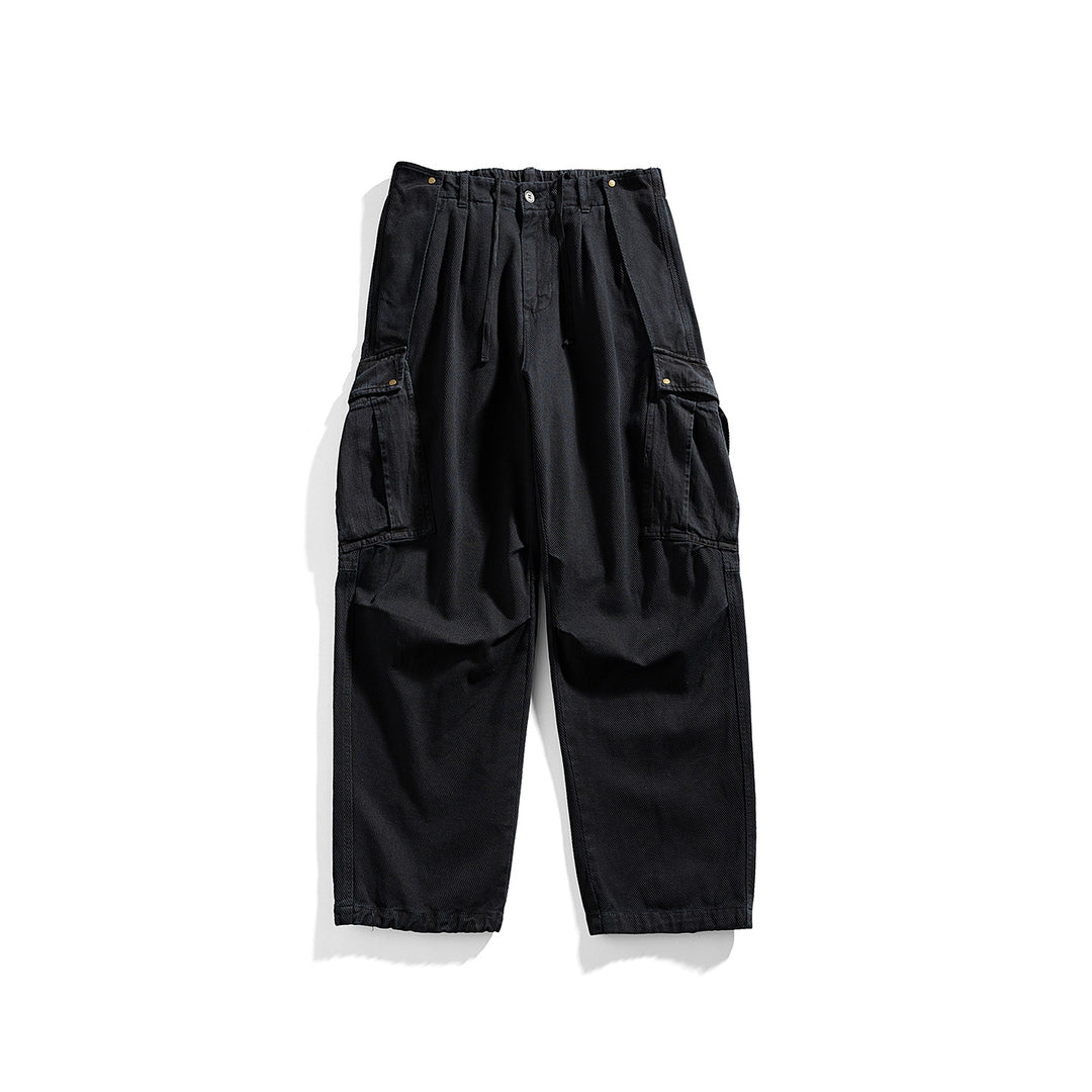 Herren Cargo-Hose mit Kordelbund, weitem Schnitt und Mehrfachtaschen Nord Taschen