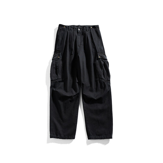 Herren Cargo-Hose mit Kordelbund, weitem Schnitt und Mehrfachtaschen Nord Taschen
