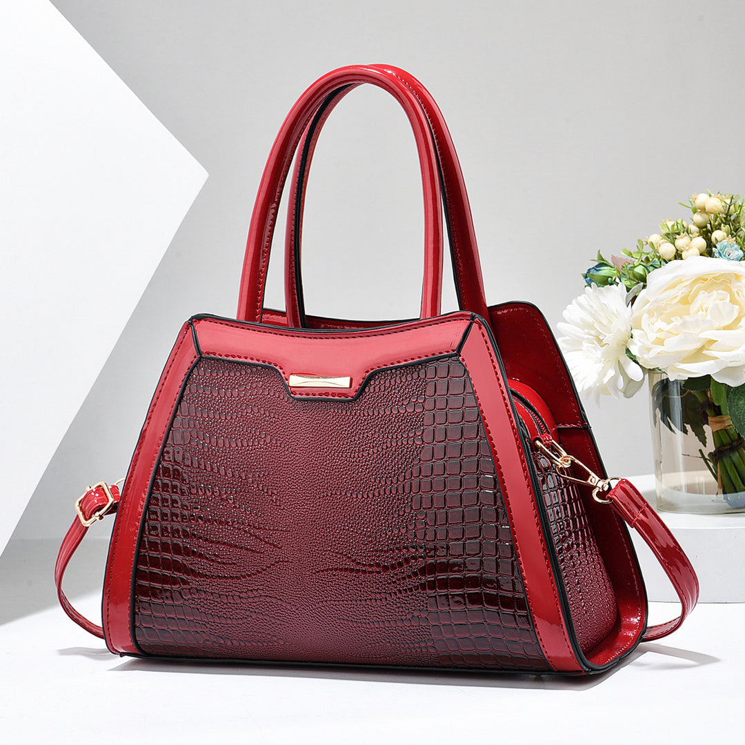 Damen elegante Handtasche im modernen Krokodil-Look Nord Taschen