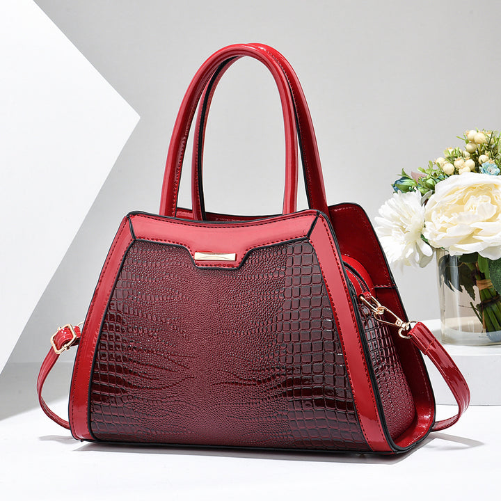 Damen elegante Handtasche im modernen Krokodil-Look Nord Taschen