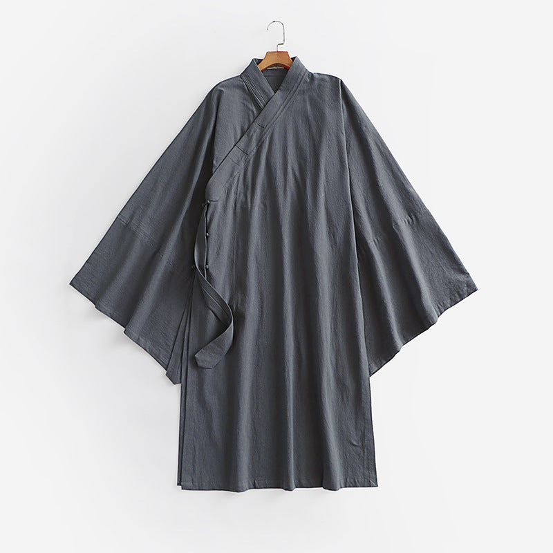 Unisex Oversize Kimono-Mantel mit weitem Ärmel und asymmetrischer Wickelvorderseite Nord Taschen