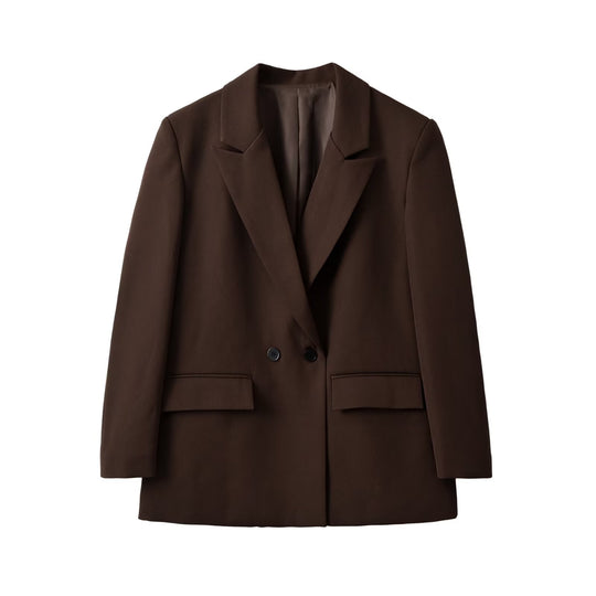 Damen Longline-Blazer mit verlängertem Schnitt, Doppelknopf und Pattentaschen Nord Taschen