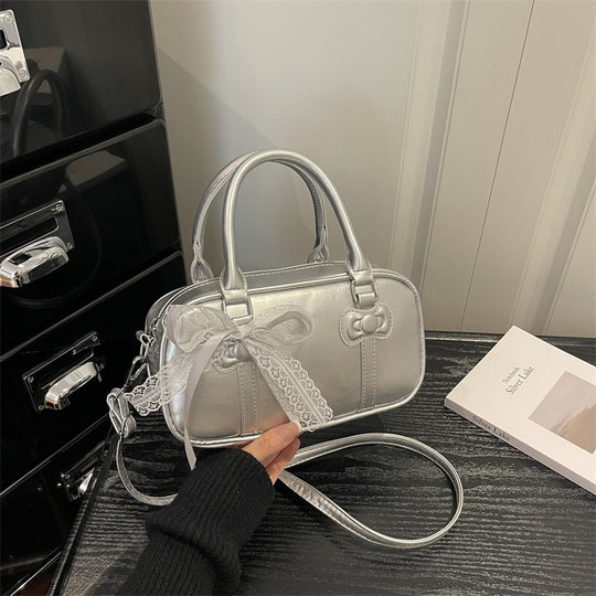 Damen elegante Umhängetasche mit Schleifenakzent Nord Taschen