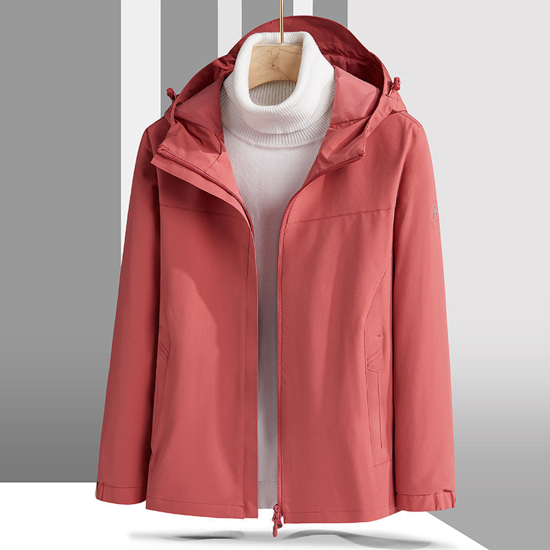 Herren Leichte technische Softshelljacke mit verstellbarer Kapuze und minimalistischer Sportpassform Nord Taschen