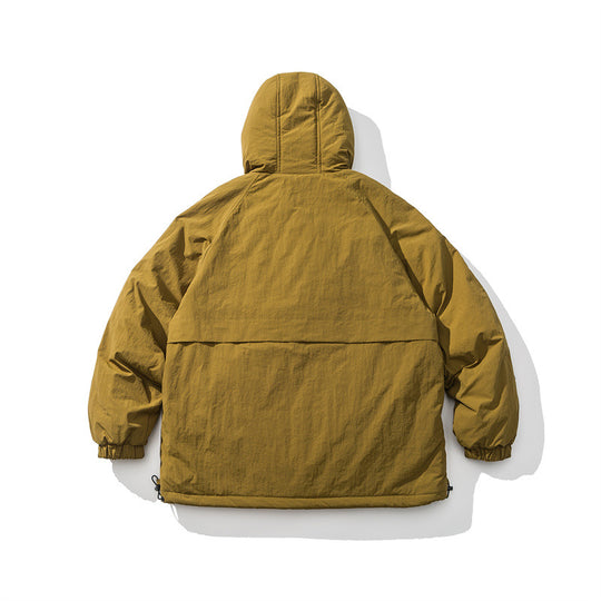 Unisex Oversized leicht wattierte Ripstop-Kapuzenjacke mit verdecktem Zwei-Wege-Reißverschluss Nord Taschen