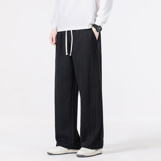 Herren Freizeit-Jogginghose im Oversize-Schnitt mit elastischem Kordelbund & markanter Seitennaht Nord Taschen