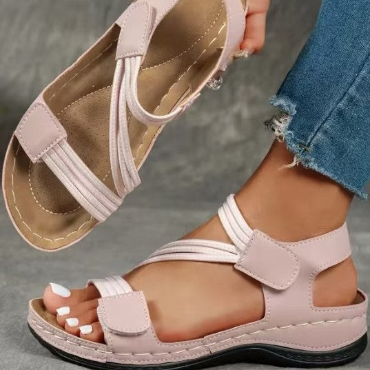 Damen orthopädische Sommer-Sandalen mit verstellbarem Riemendesign und komfortablem Fußbett Nord Taschen