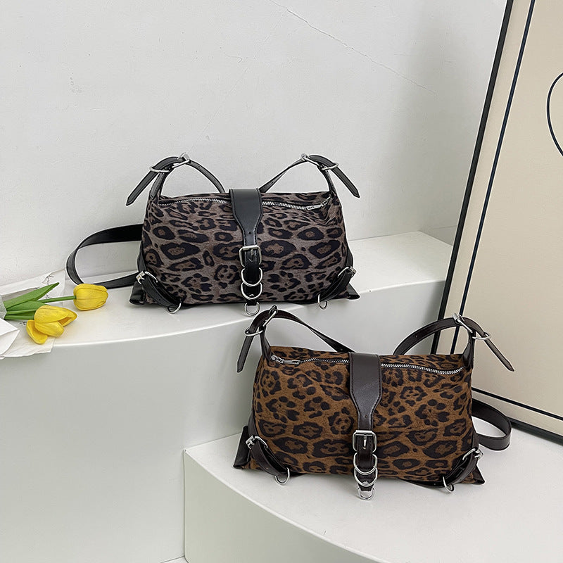 Damen modische Umhängetasche im eleganten Leopardenmotiv Nord Taschen