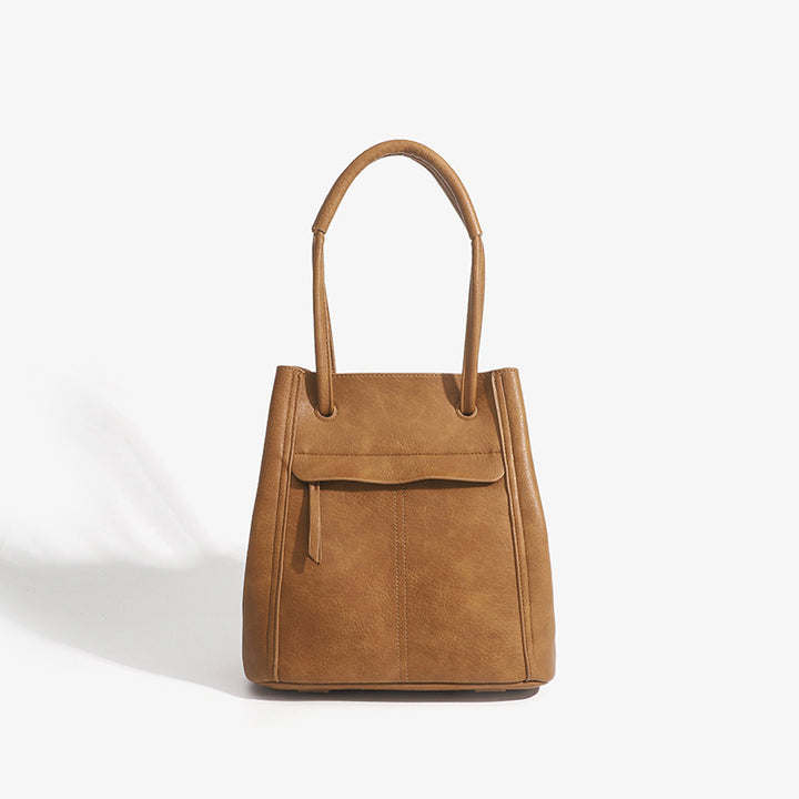 Damen Henkeltasche aus hochwertigem Kunstleder mit eleganter Klappenfront Nord Taschen