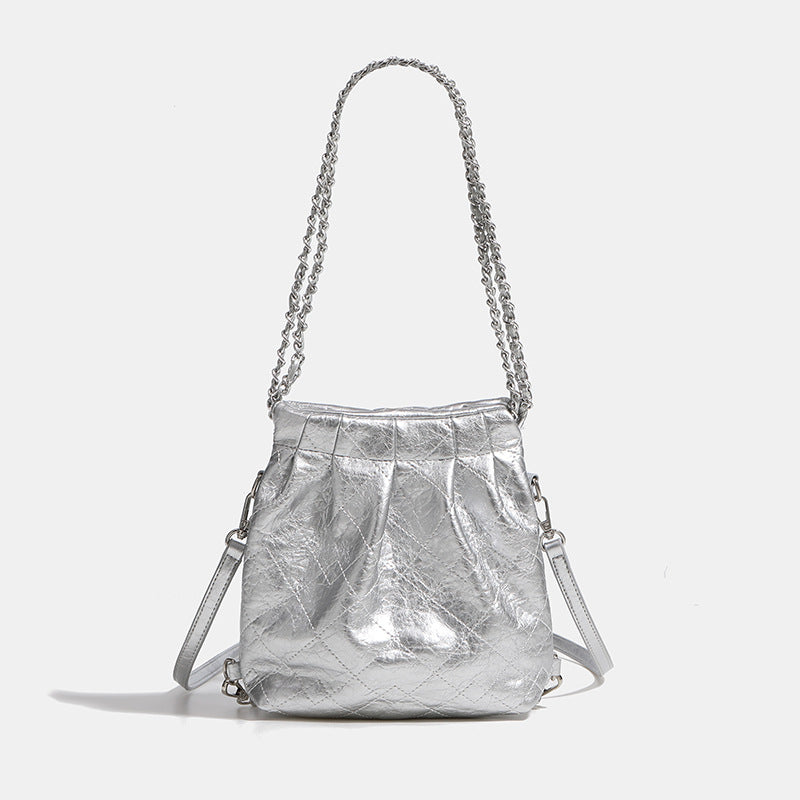 Damen Hobo-Tasche mit originellem Faltendesign und luxuriösem Kettenriemen Nord Taschen