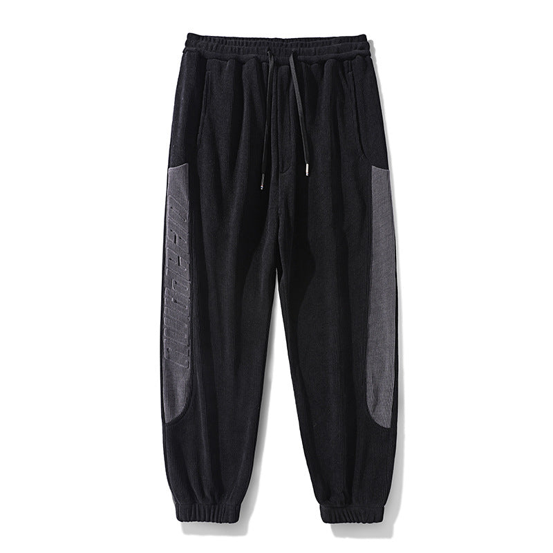 Herren Cordhose im Joggingstil mit seitlichen Panel‑Einsätzen und Kordelzug Nord Taschen