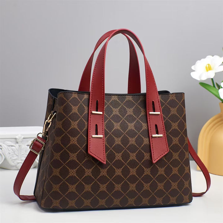 Damen luxuriöse Handtasche mit modernen grafischen Mustern Nord Taschen
