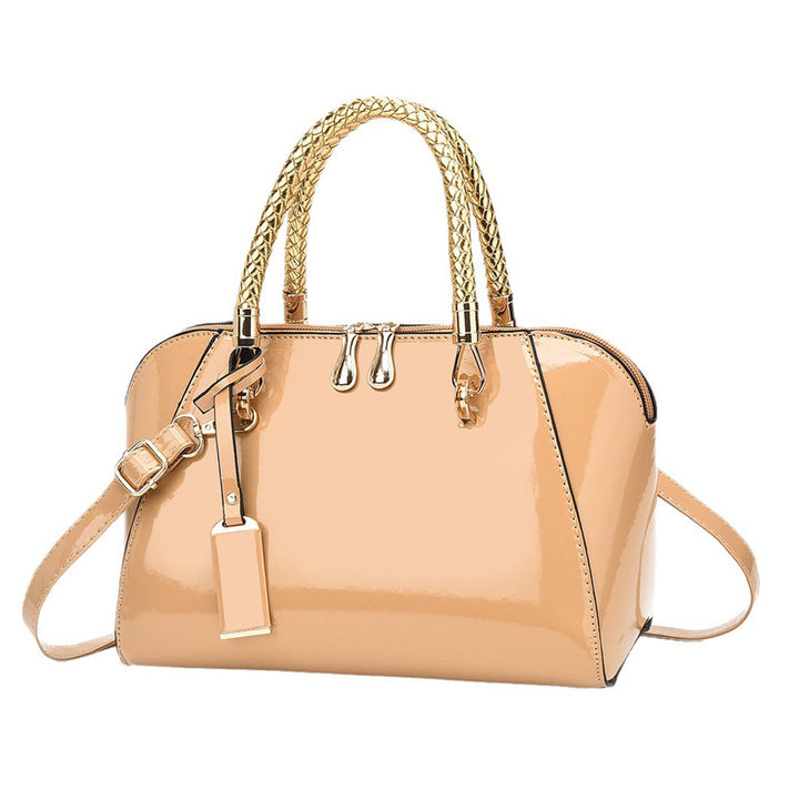 Damen elegante Handtasche mit geflochtenen Griffen Nord Taschen