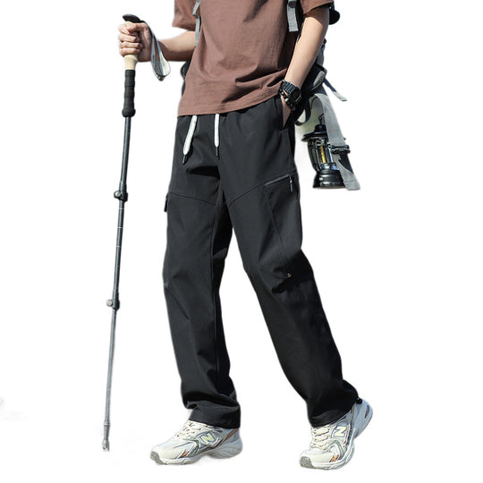 Herren Technische Trekkinghose mit Reißverschlusstaschen und Kordelbund Nord Taschen