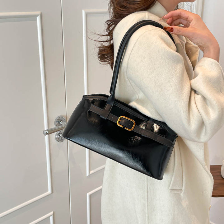 Damen elegante Handtasche mit innovativem Verschluss Nord Taschen