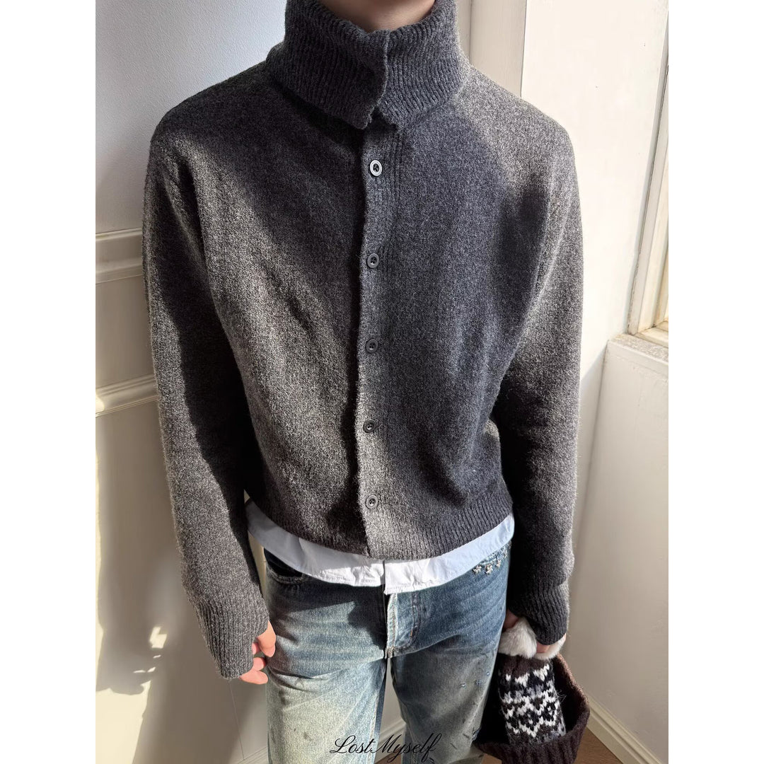 Herren Modische Strickjacke mit eleganter Knopfleiste Nord Taschen