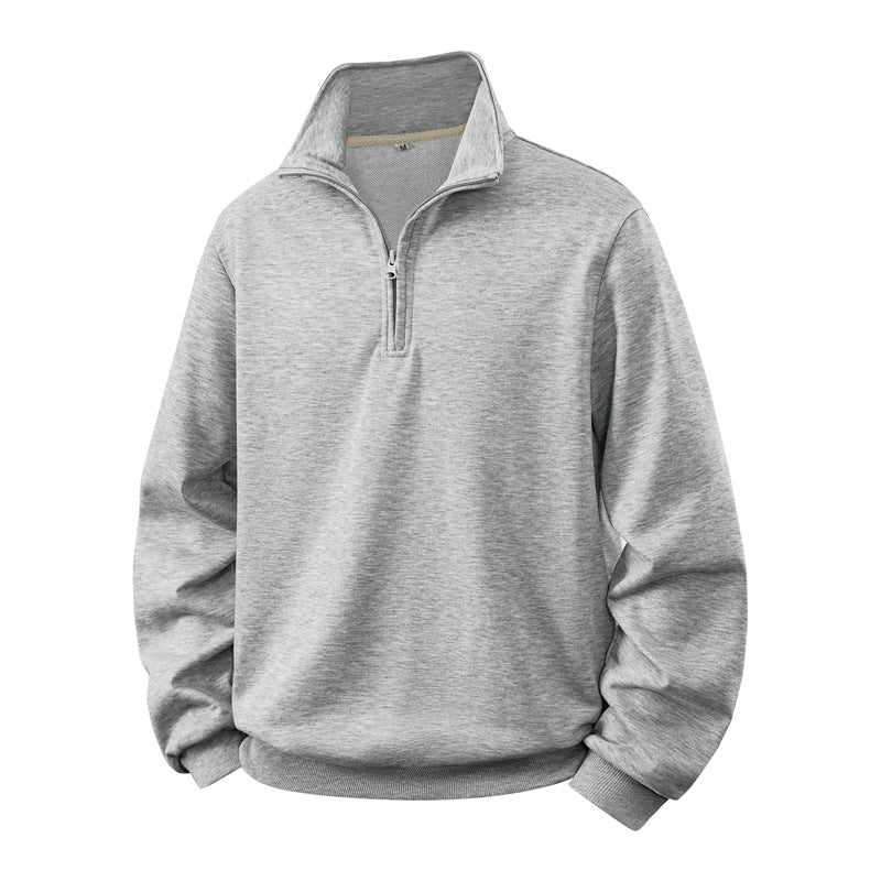 Herren Halbzip-Sweatshirt mit Stehkragen und Rippbündchen Nord Taschen