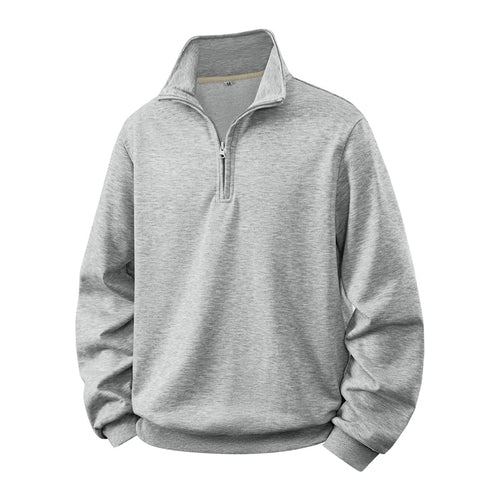 Herren Halbzip-Sweatshirt mit Stehkragen und Rippbündchen Nord Taschen