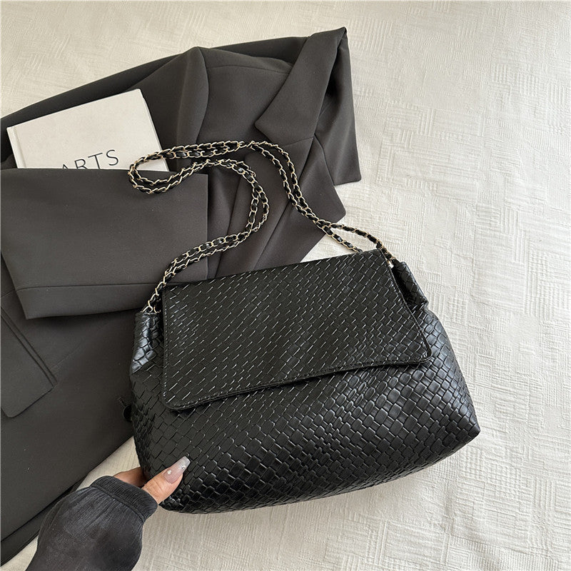 Damen elegante Umhängetasche mit geflochtenem Design Nord Taschen