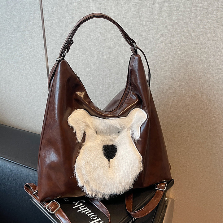 Damen Hobo-Tasche mit verspieltem Tiermotiv aus hochwertigem Leder Nord Taschen