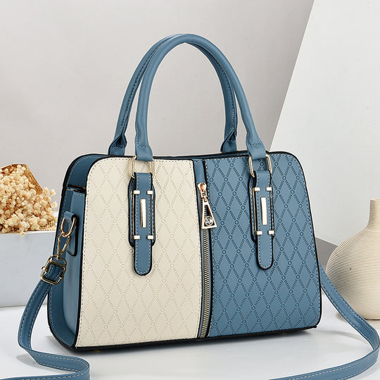 Damen luxuriöse Handtasche mit kontrastierendem Farbdesign und stilvollen Applikationen Nord Taschen