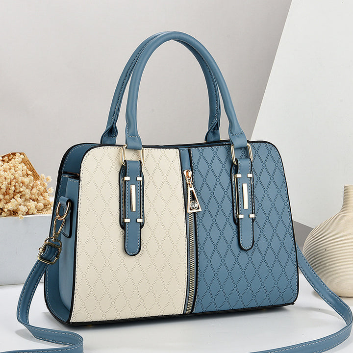 Damen luxuriöse Handtasche mit kontrastierendem Farbdesign und stilvollen Applikationen Nord Taschen