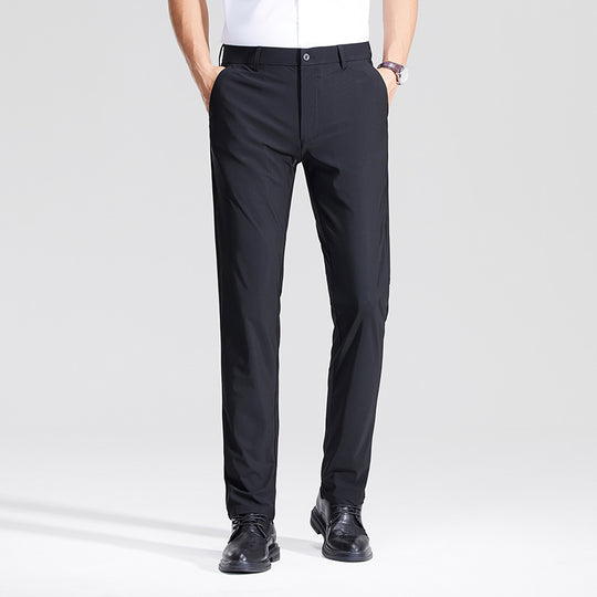 Herren Schlanke Business‑Stretchhose mit Bügelfalte und Komfortbund Nord Taschen