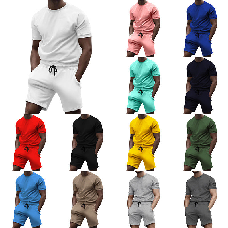 Herren Sportkombination mit kurzärmligem Oberteil und bequemen Shorts