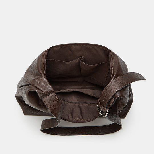 Damen Hobo-Tasche mit geschmeidiger Lederstruktur und verstellbarem Schulterriemen Nord Taschen