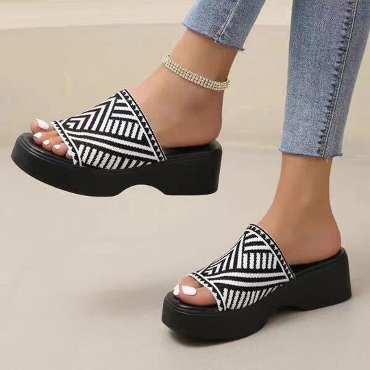 Damen Komfortable Blockabsatz-Sandalen mit breitem Riemen